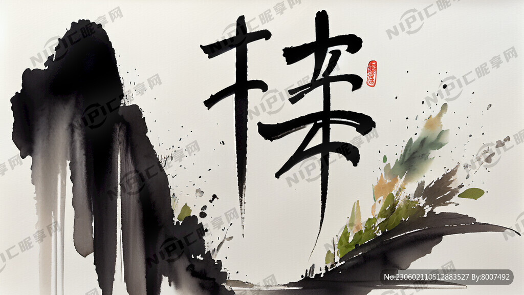 “端午节”这三个字写成毛笔字