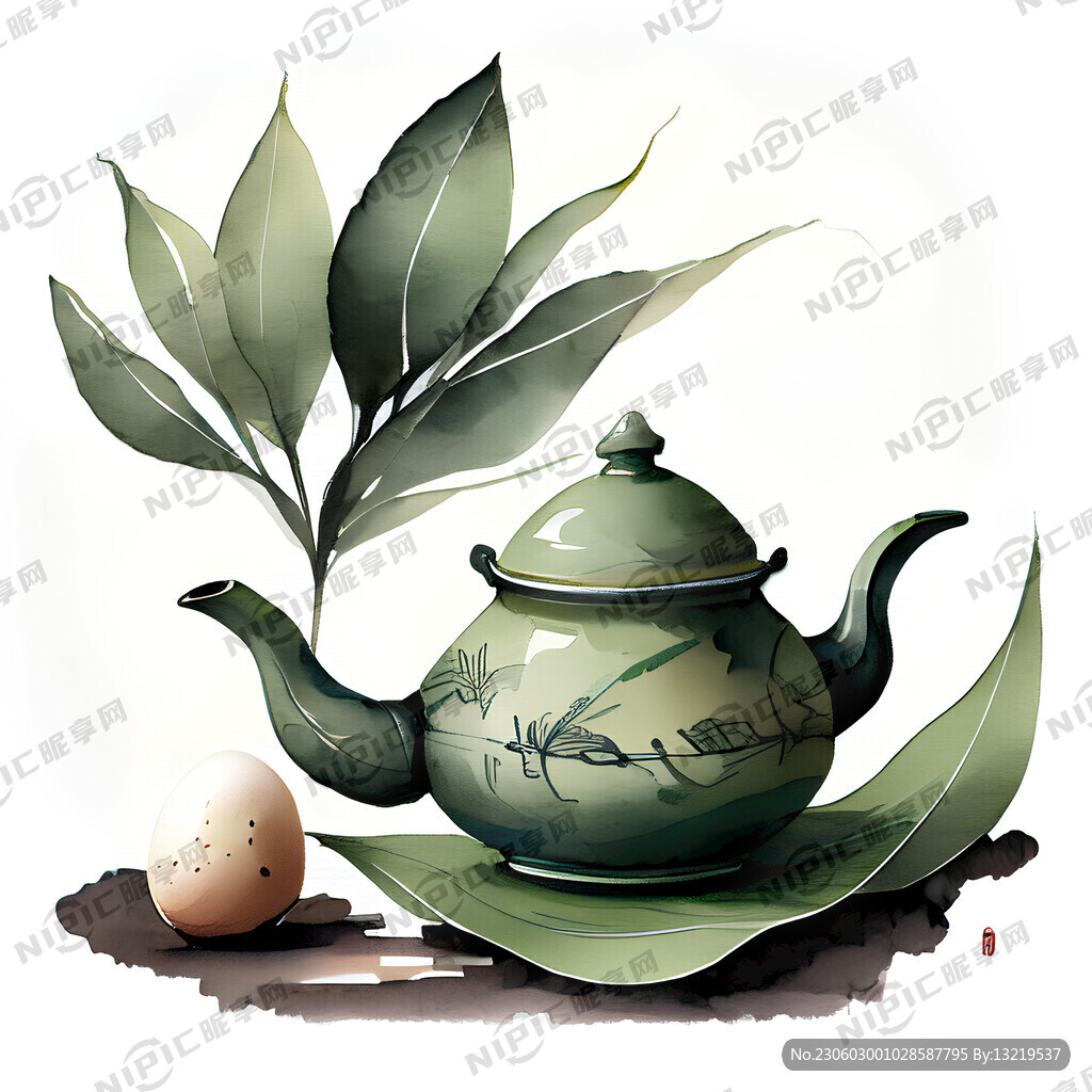 端午节 粽子 绿色 蛋 茶壶