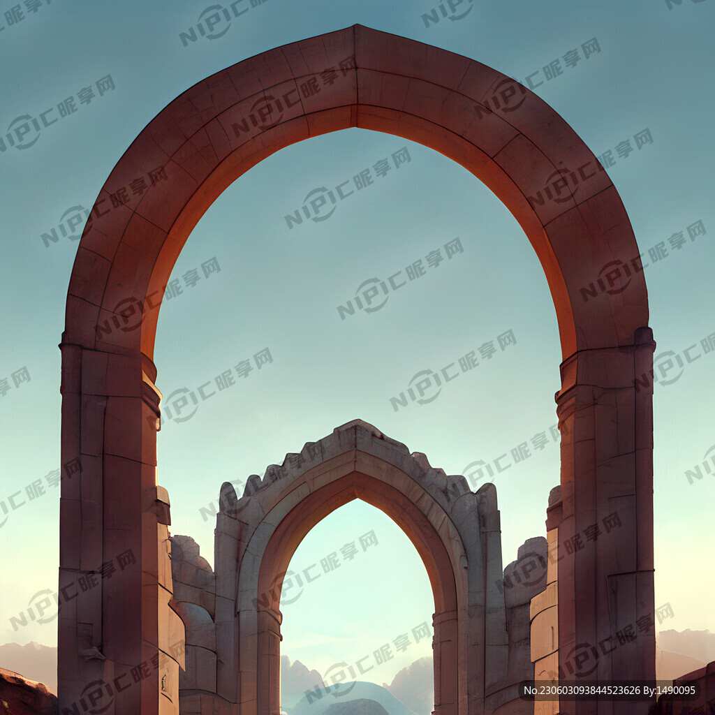 AI创作图高考拱门nipic.com-昵图网