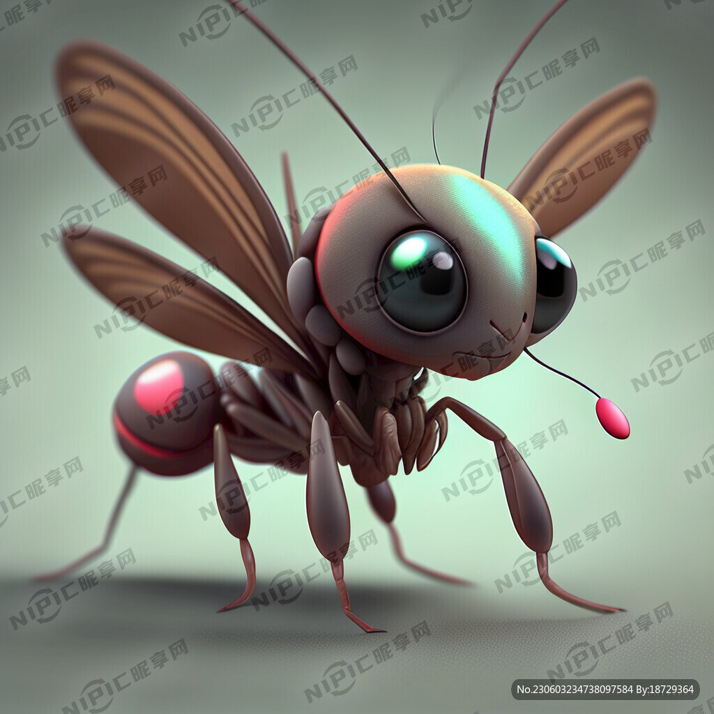 可爱3D蚊子