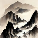 秀丽山水画