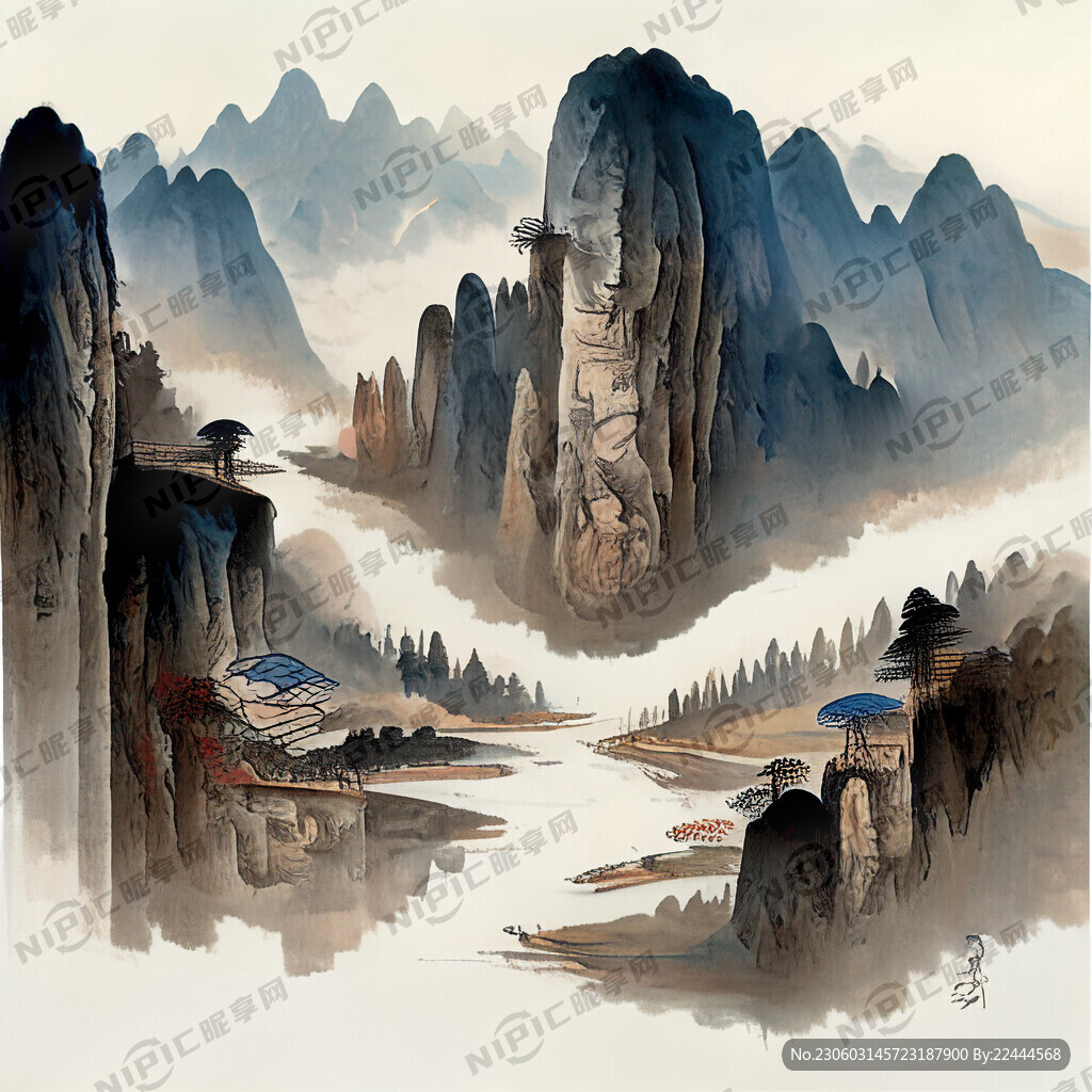 山水图惊艳一些