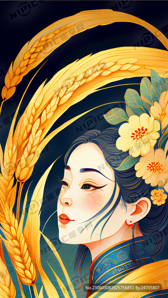 芒种插画 节气海报 精致的画面