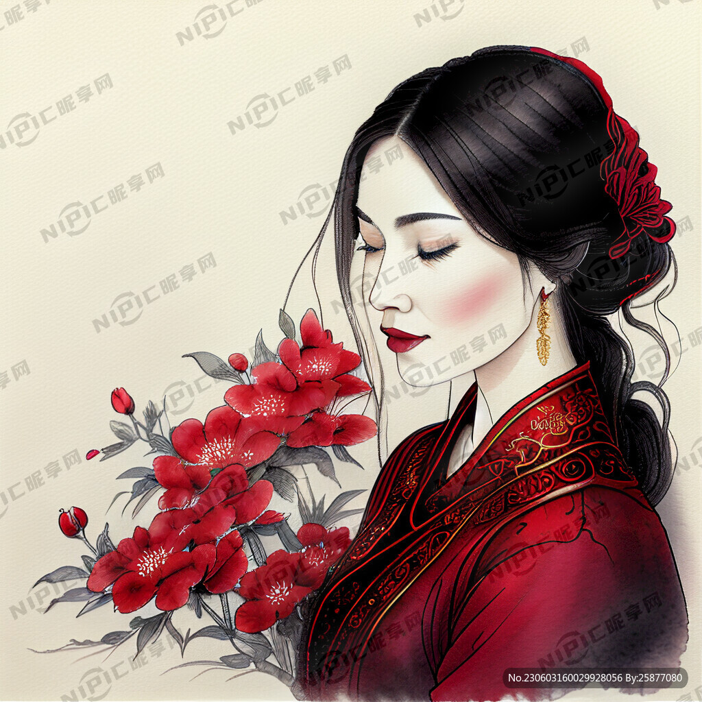 婚礼的背景 中国风 深红色