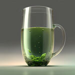 长方圆，透明水杯，泡绿茶