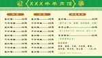 菜单价目表