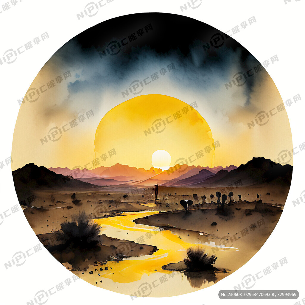 超大广角 俯视视角 大漠孤烟直