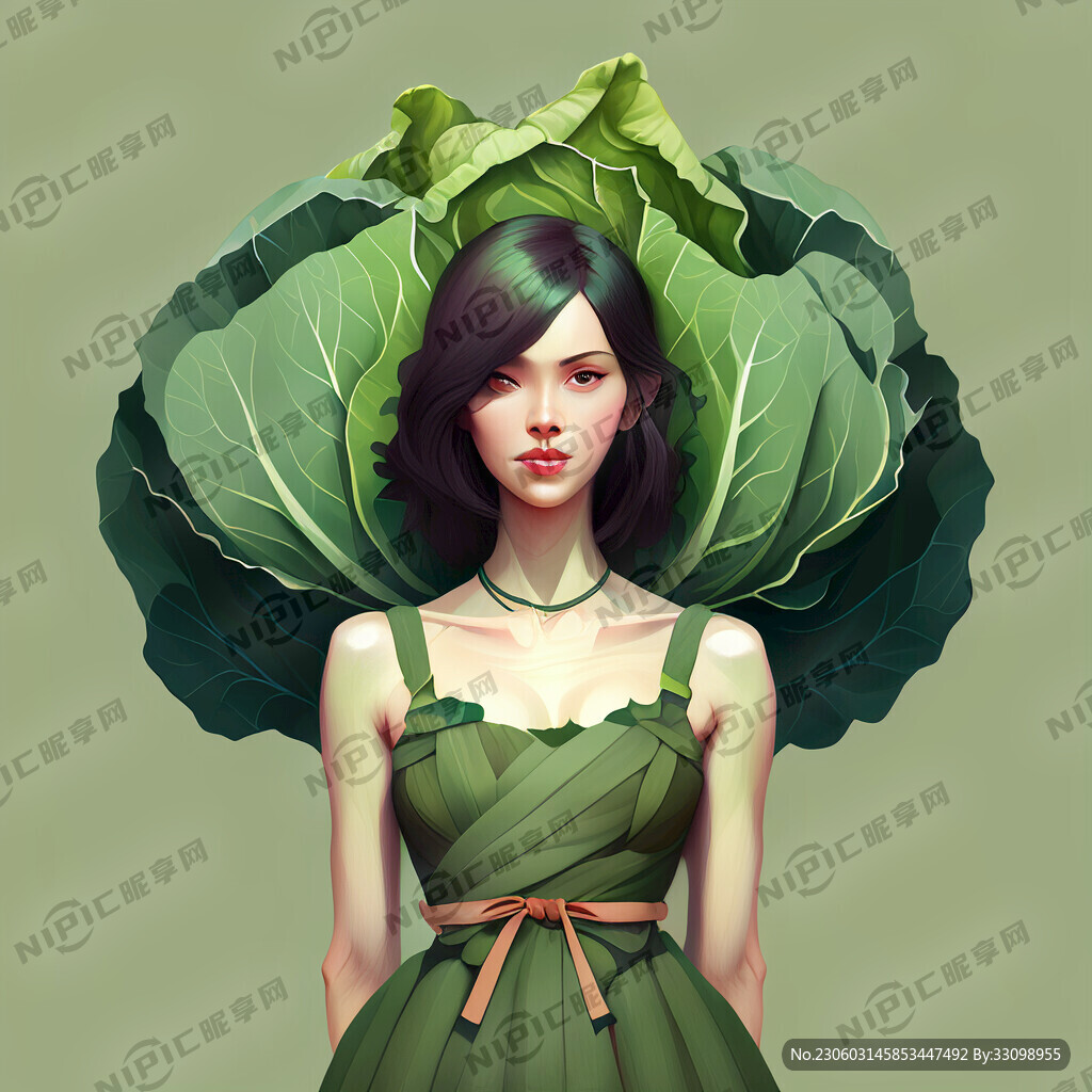 裙带菜 绿色 叶子 插画