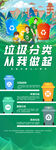 创意绿色垃圾分类展架易拉宝