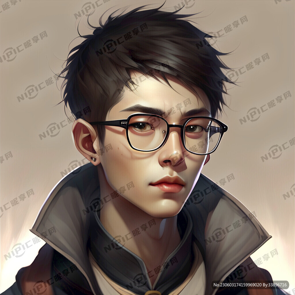 皓齿明眸 男生 短发 不带眼镜