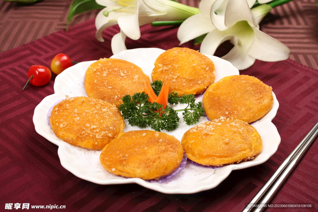 南瓜饼美食