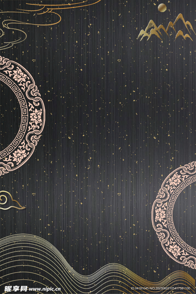 中国风黑金系背景