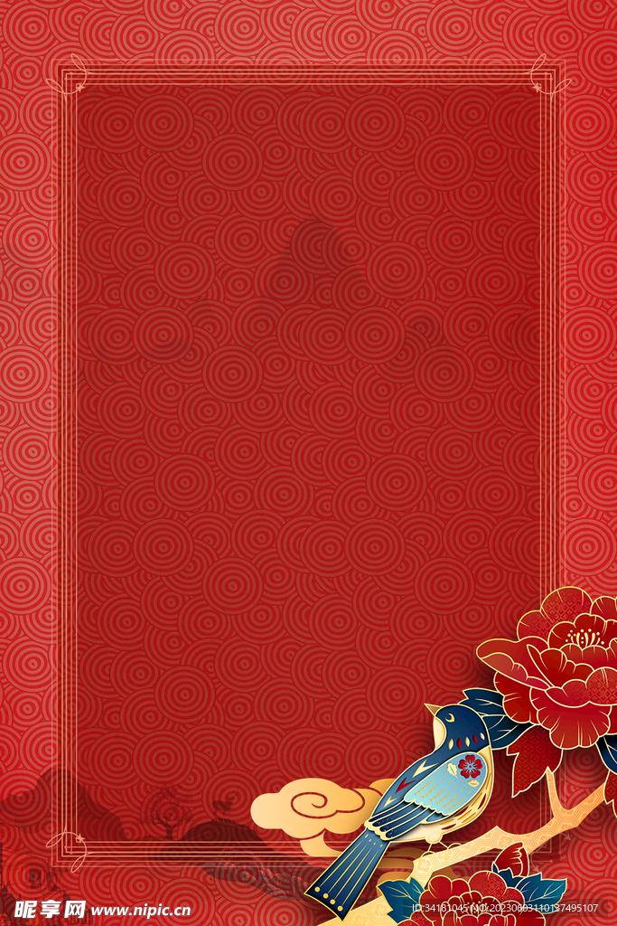 中国风红色