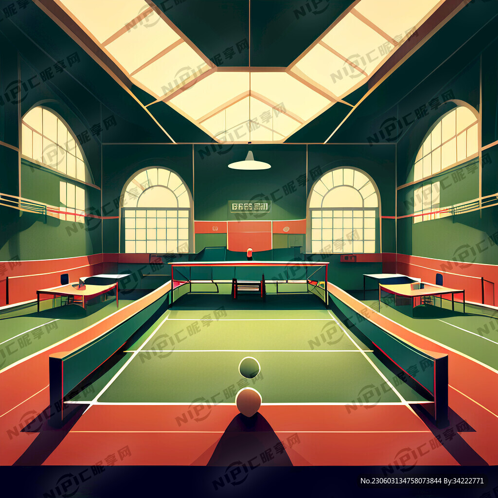 乒乓球馆的海报