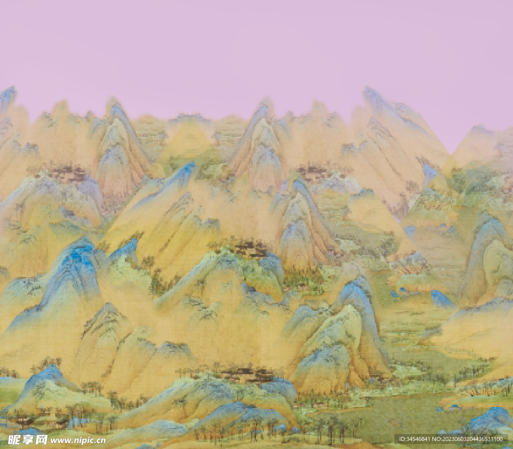 网红潮流千里江山图