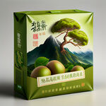 猕猴桃包装，品牌名称南山小种，要有山有树有果有人物