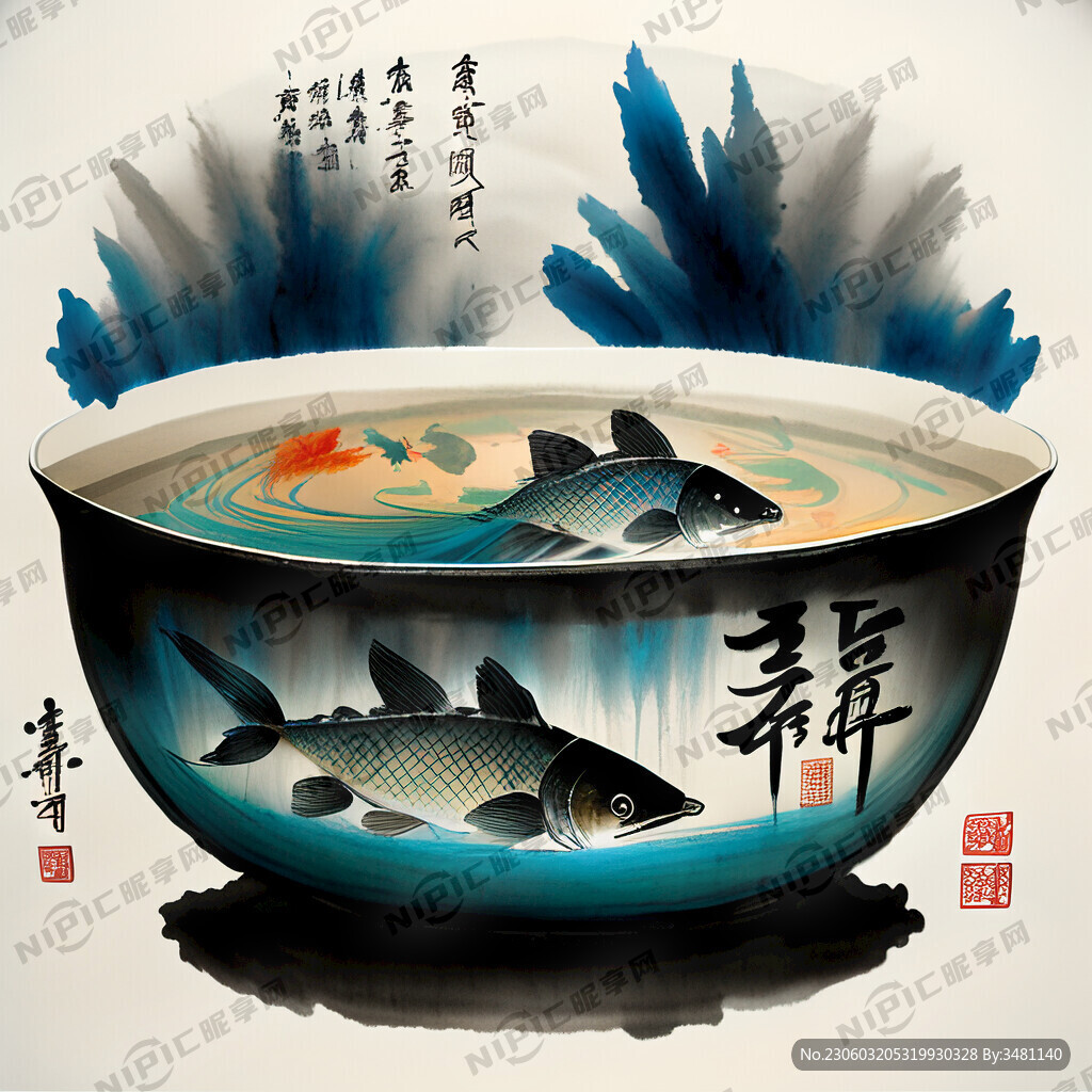 大碗渔乐 毛笔字