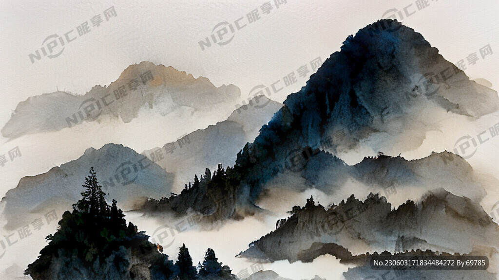 荒野 韵味 茶山  云雾