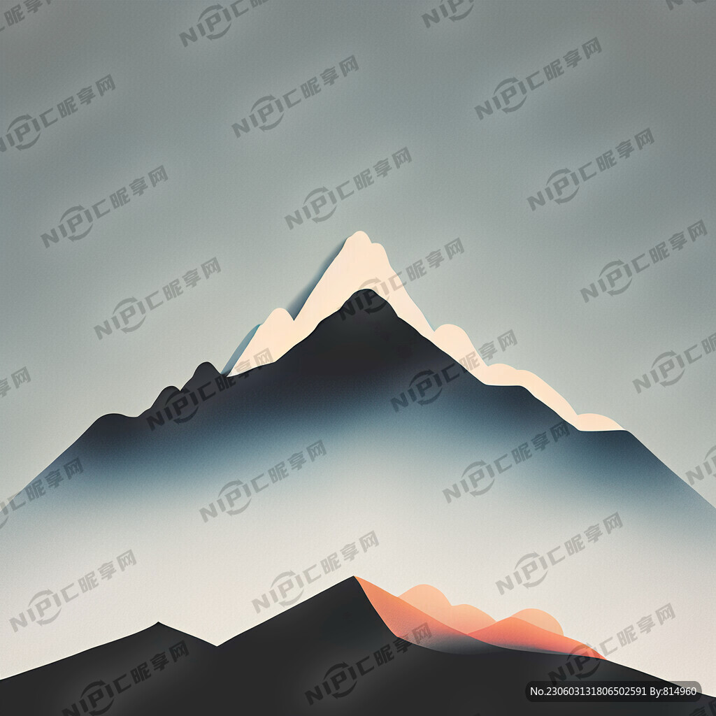 蒙山 山峦 极简风  简约  