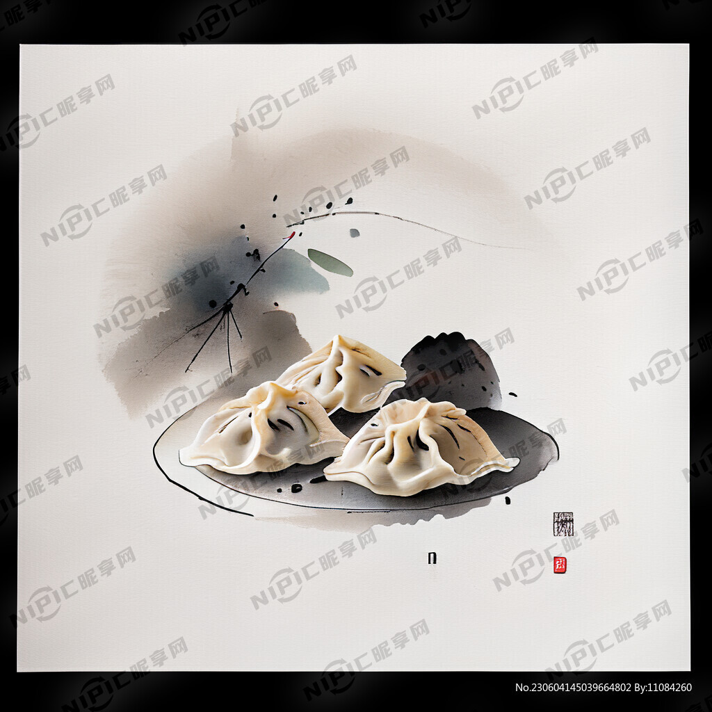 简约中国风饺子