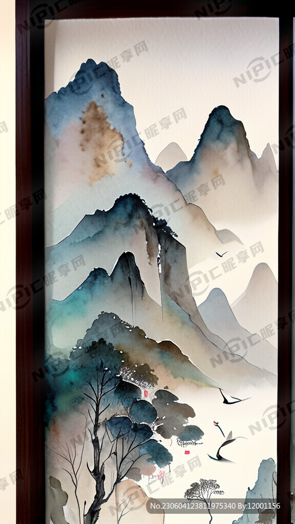 AI创作图剪纸 竖屏nipic.com-昵图网