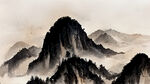 山谷，中国风，中国画，山水，水墨风格，写意，意境，高雅，高清，仙风道骨。