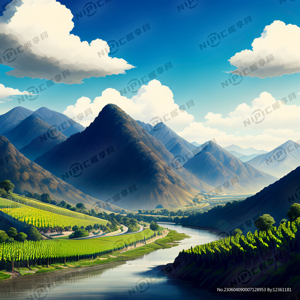 有山有葡萄园有河流