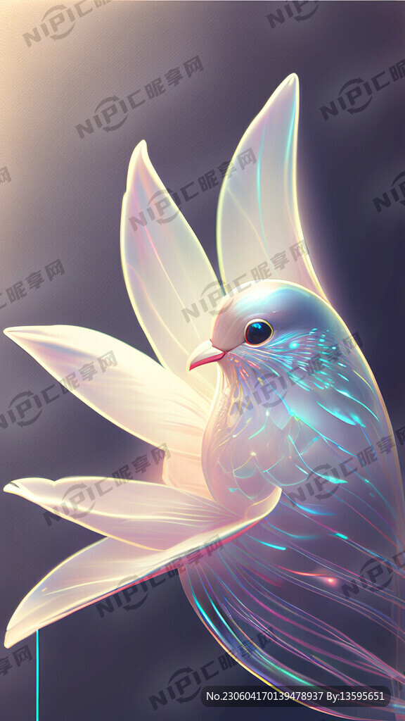 鸽子 透明感 全息色 可爱