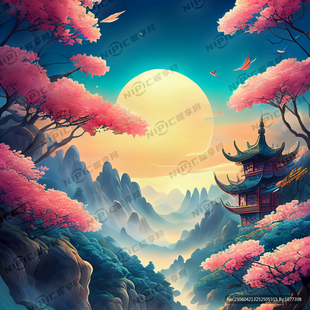 游戏梦幻唯美新中式风景 超高清