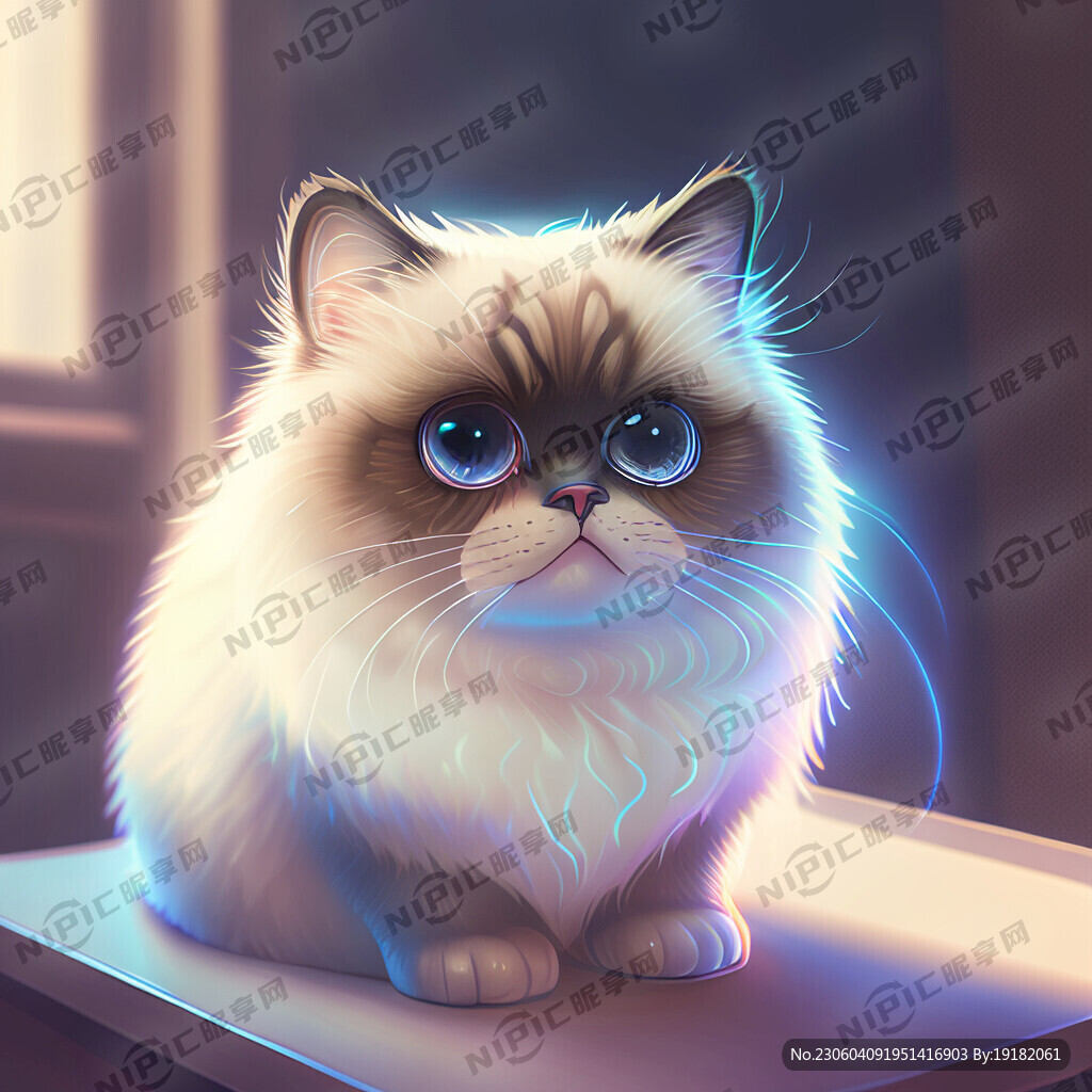 布偶猫 透明感 全息色 可爱