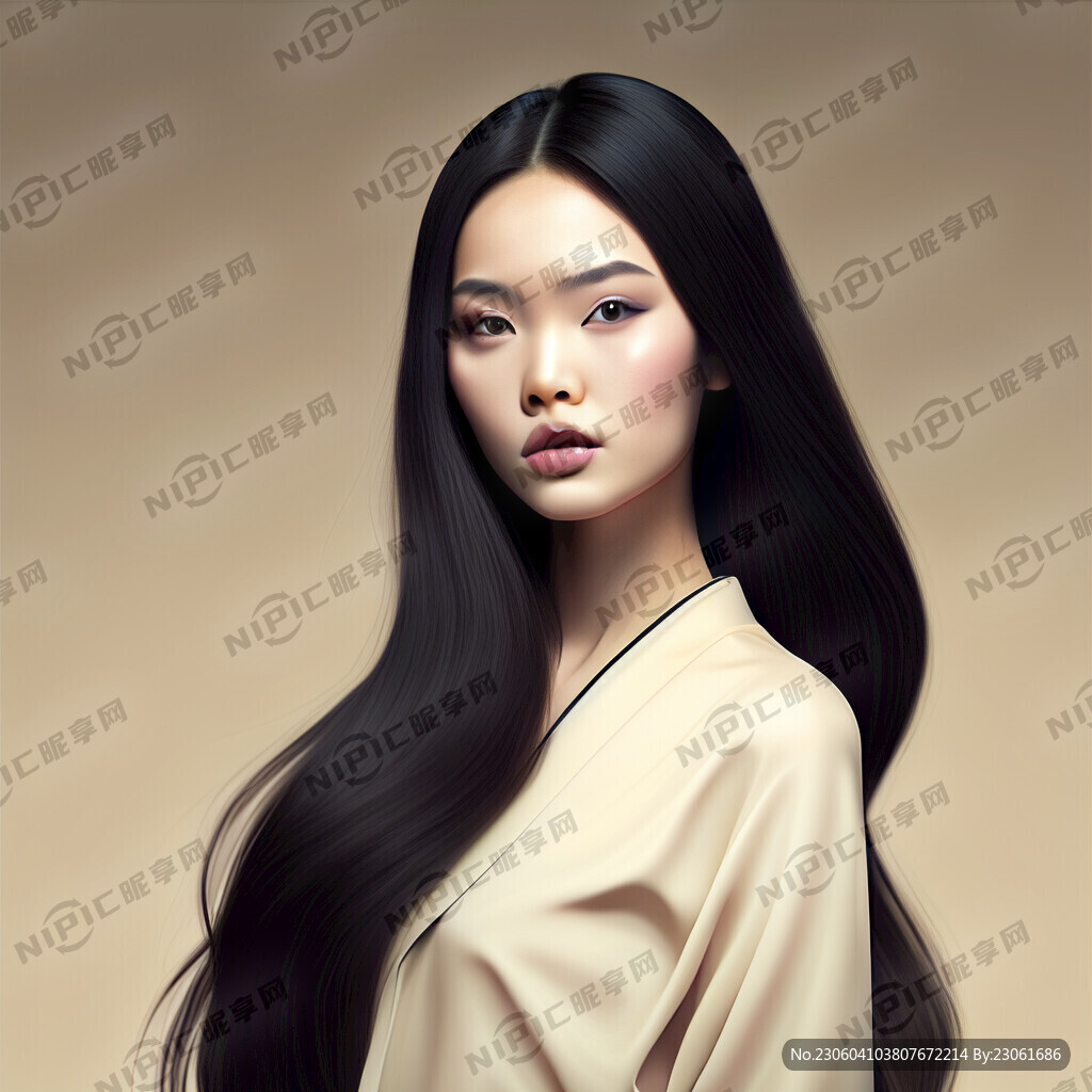 美女 时尚 模特 长发 造型