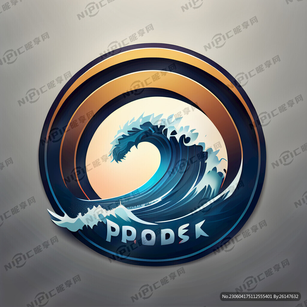 设计一个商标 浪陌 这个商标