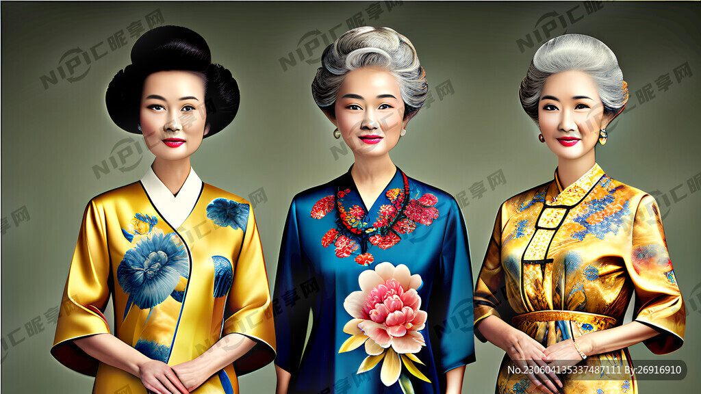 女性老年夏装广告 优雅服饰