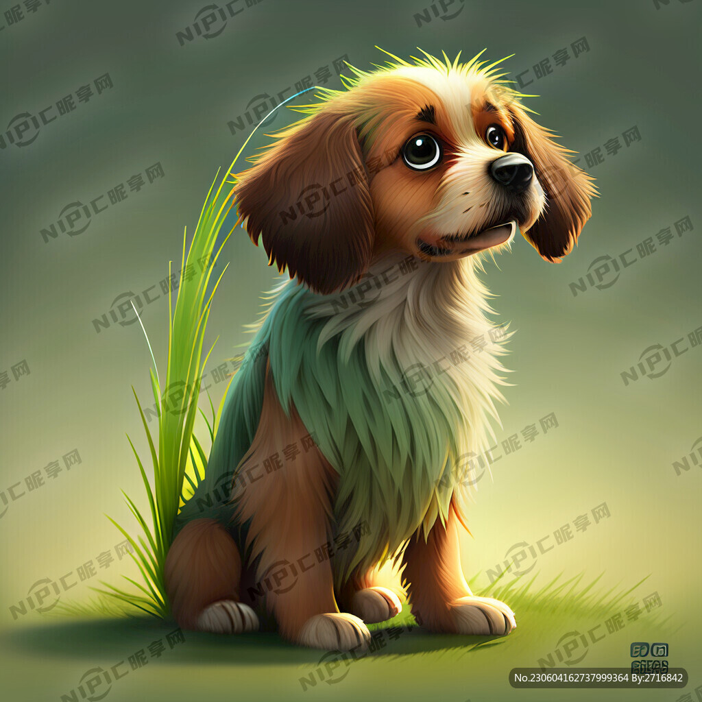卡通狗尾巴草