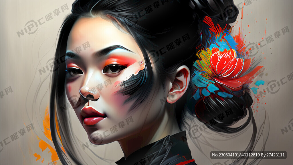 画一幅色彩斑斓的黑的画