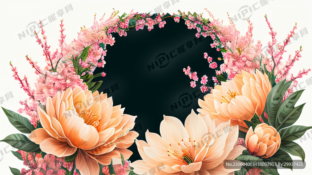 桃花 明亮 清新 白色背景