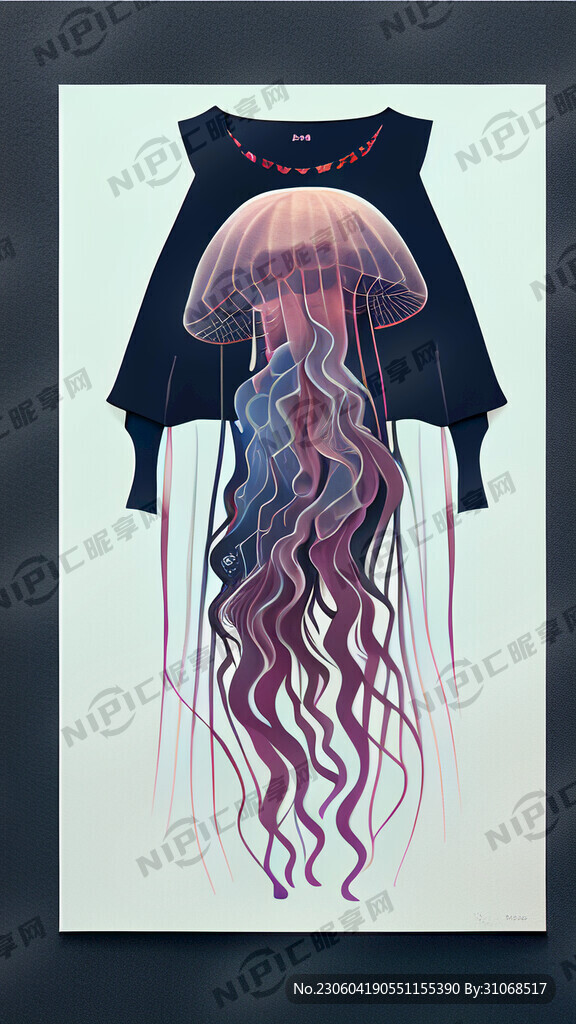 马面裙水母印花