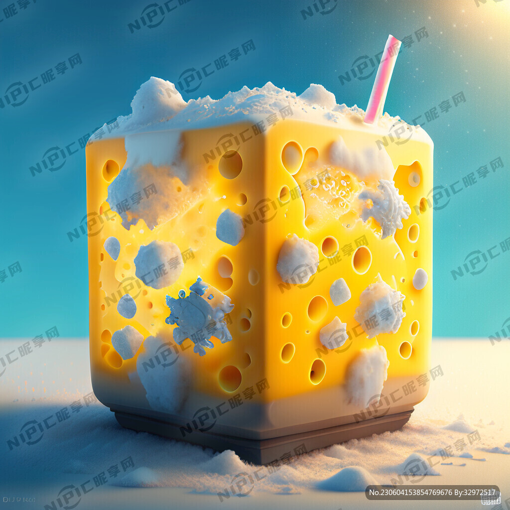 雪花酪灯箱清爽冷饮夏天气息
