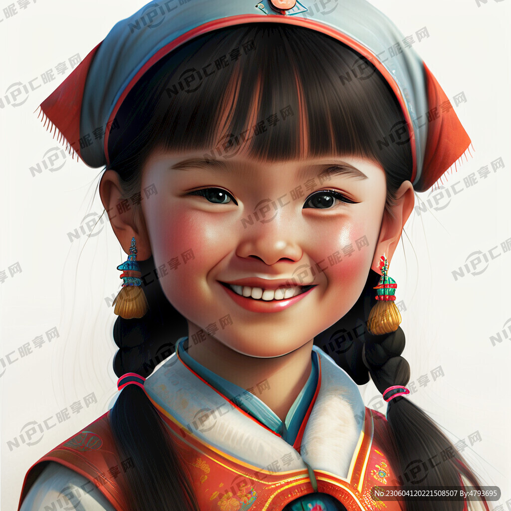 蒙古女孩      可爱   