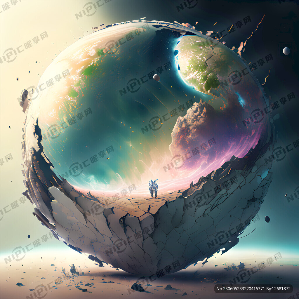 太空中破败的地球