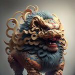 中国传统文化舞狮，狮头