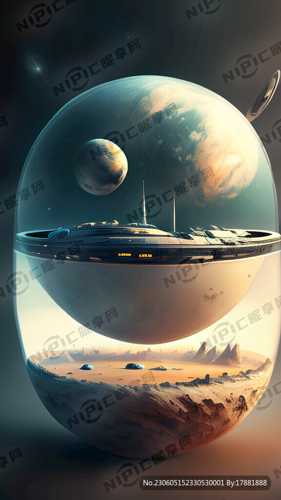 大碗里的星球和飞船