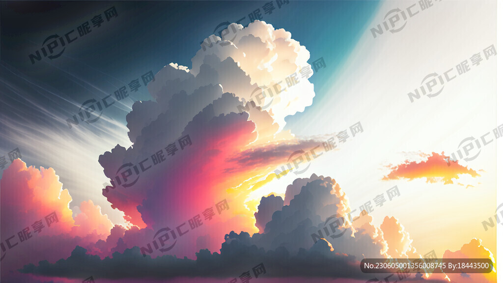 白色背景 天空 梦幻 彩色 光