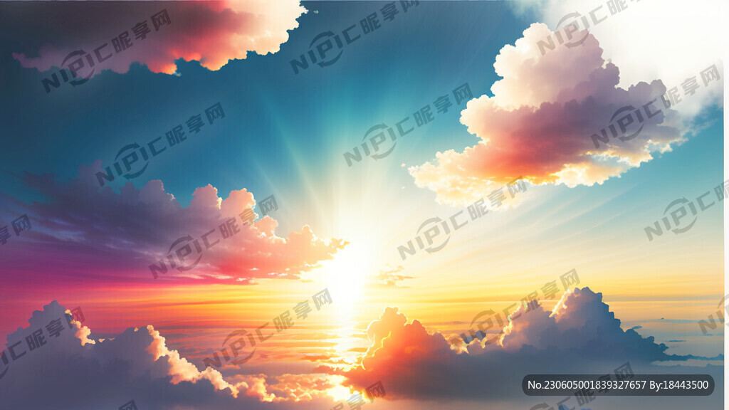 白色背景 天空 梦幻 彩色 光