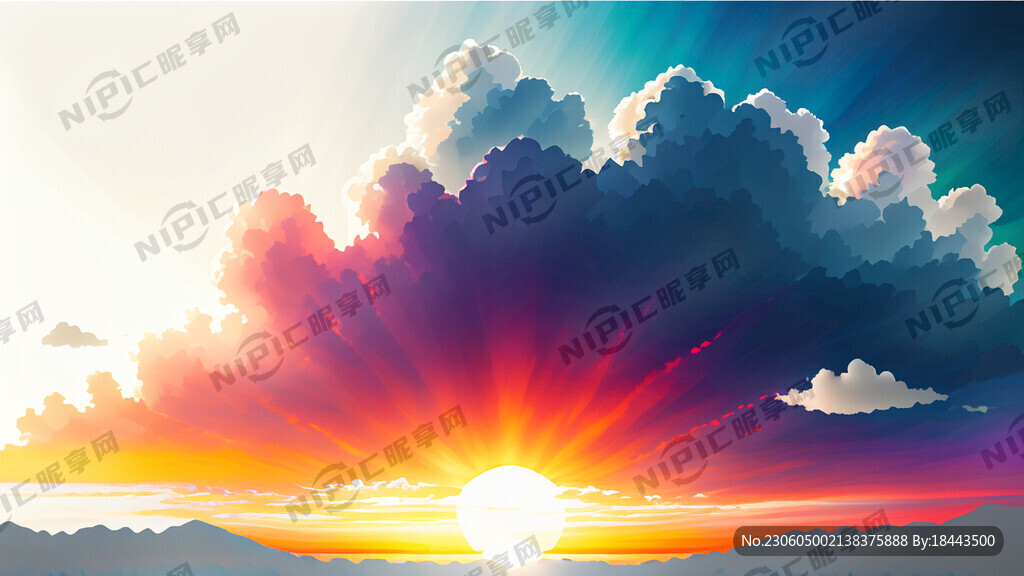白色背景 天空 梦幻 彩色 光