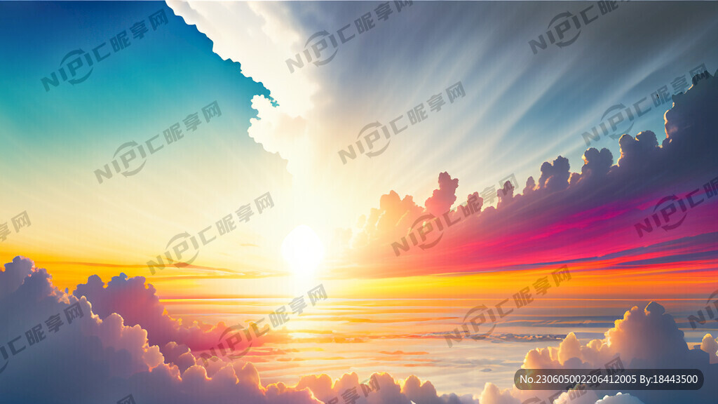 白色背景 天空 梦幻 彩色 光