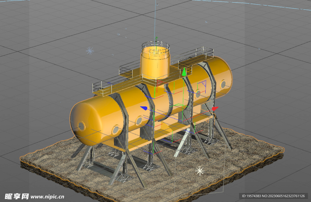 C4D模型机器