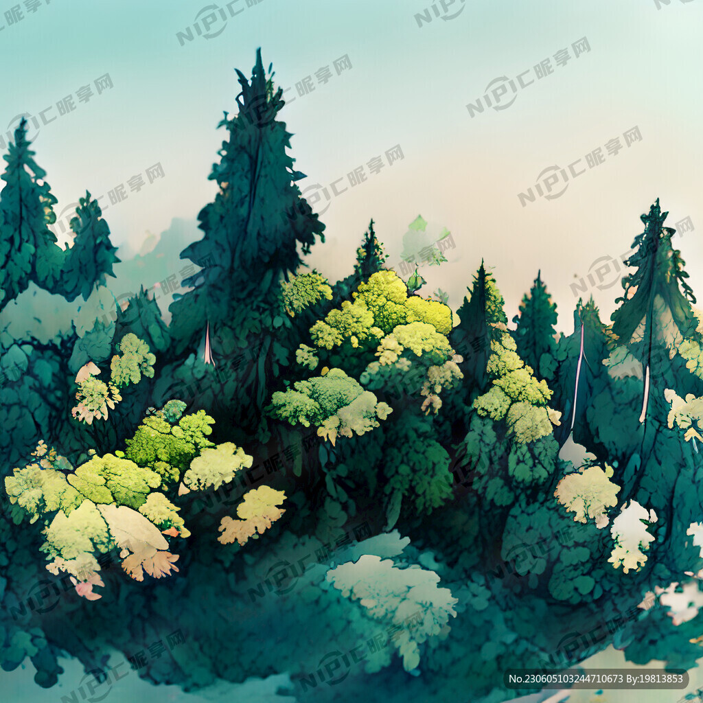 全景鸟瞰森林