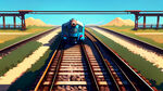 火车轨道俯视图游戏背景