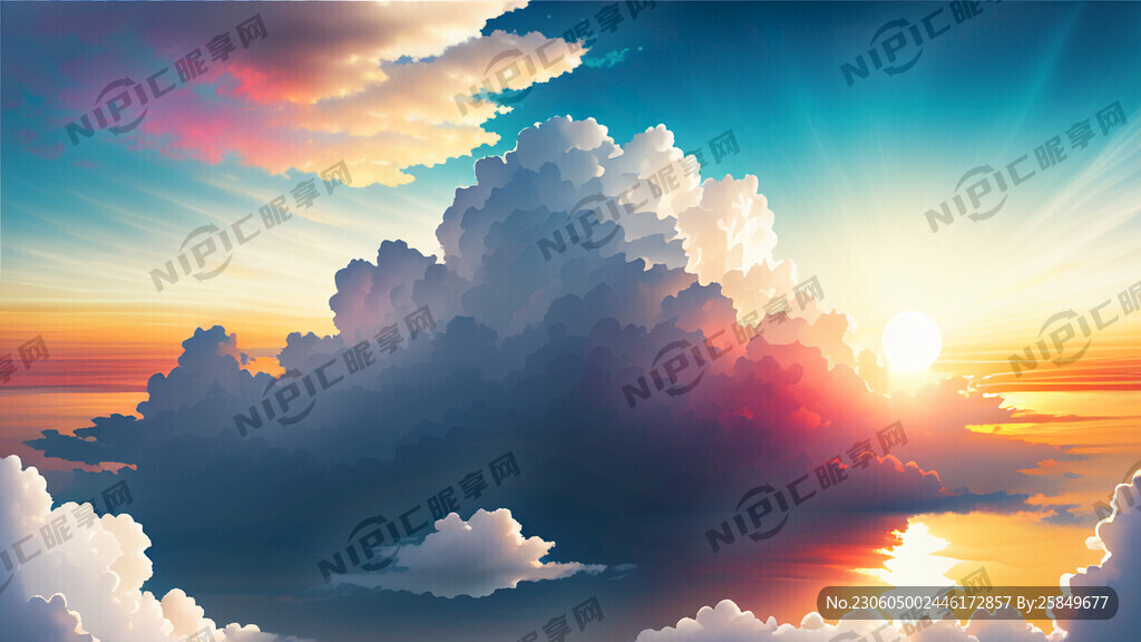 白色背景 天空 梦幻 彩色 光